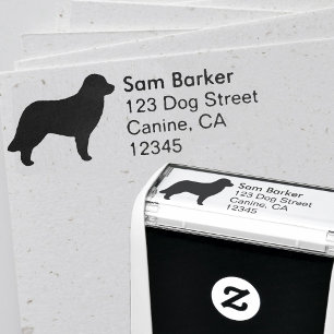 Leonberger Silhouette Return Address Self-inking Stamp