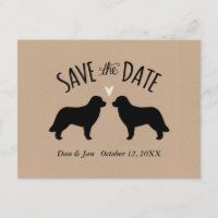 Leonberger Silhouettes Wedding Save the Date