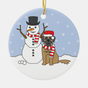 Leonberger & Snowman Ornament
