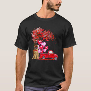 Leonberger Sunglasses Hearts Tree Pickup Truck  Co T-Shirt