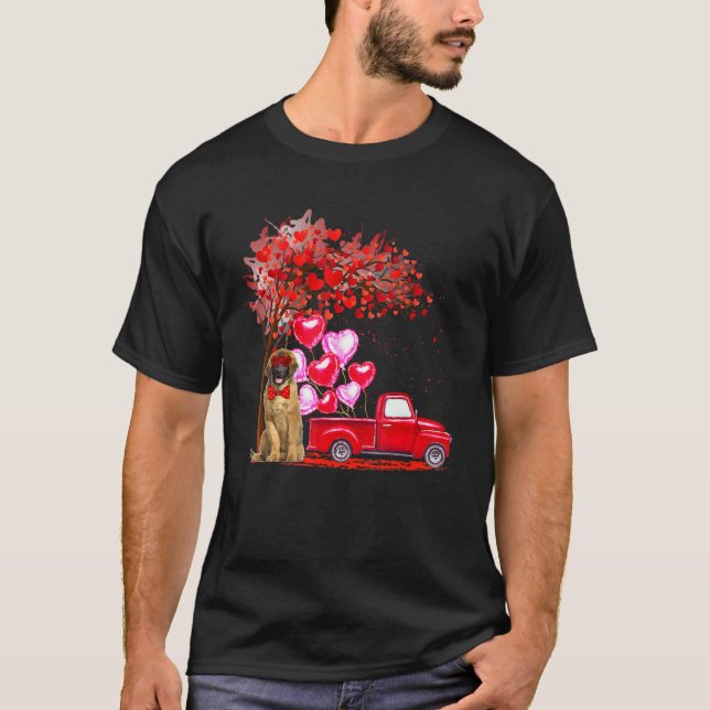 Leonberger Sunglasses Hearts Tree Pickup Truck  Co T-Shirt (Front)
