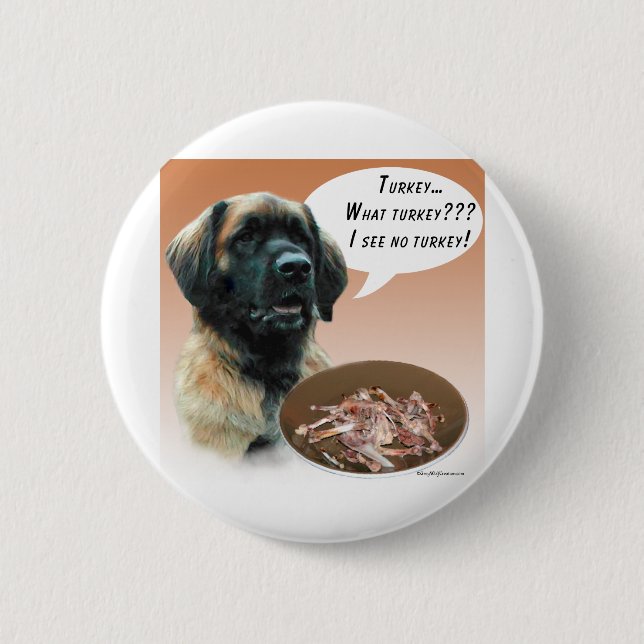 Leonberger Turkey 2 Inch Round Button (Front)