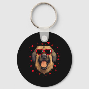 Leonberger Valentine Heart Cute Dog Lovers  Keychain