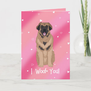 Leonberger Valentines Day Thank You Card