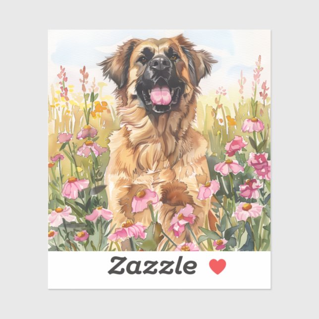 Leonberger Watercolor Sticker (Die-cut) (Sheet)