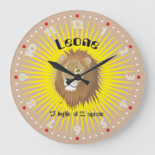 Leone 23 liglio-22 august Orologio Large Clock