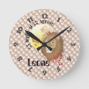 Leone 23 liglio-22 august Orologio Round Clock