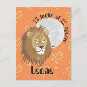 Leone 23 luglio al 22 agosto Cartolina Postcard