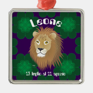 Leone 23 luglio al 22 agosto Ornamenti Metal Ornament
