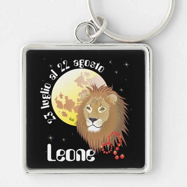 Leone 23 luglio al 22 agosto Portachiavi Keychain (Front)