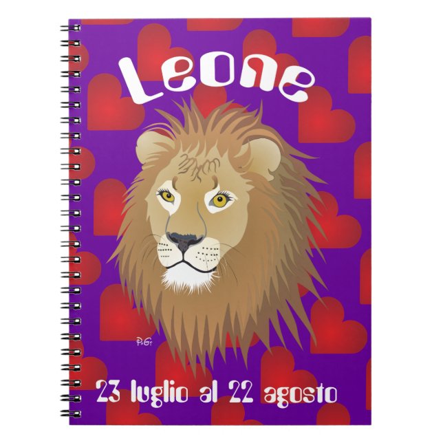 Leone 23 luglio al 22 agosto Taccuino Notebook (Front)