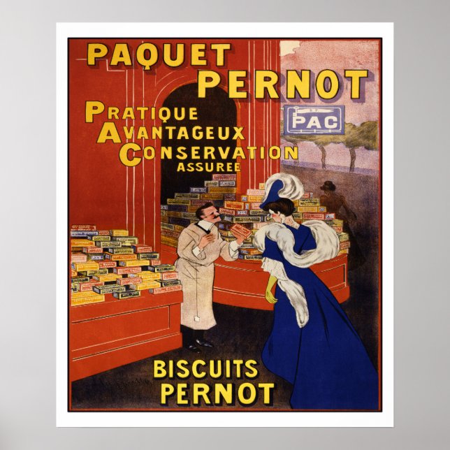 Leonetto Cappiello 1905 Biscuits Pernot Poster (Front)