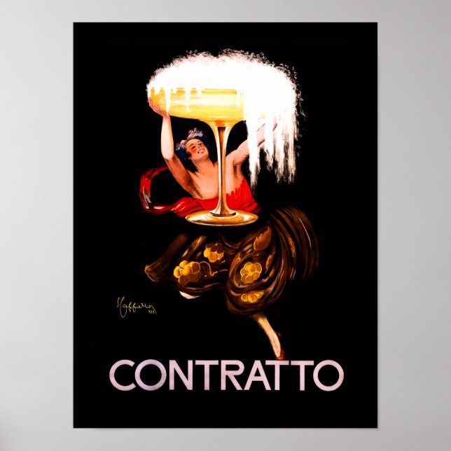 Leonetto Cappiello 1920 Poster français "Contratto (Devant)
