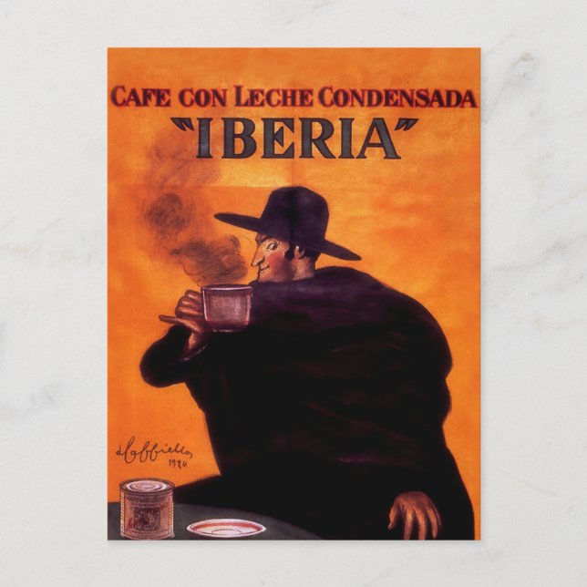 Leonetto Cappiello Iberia Coffee Advertising Postcard (Front)