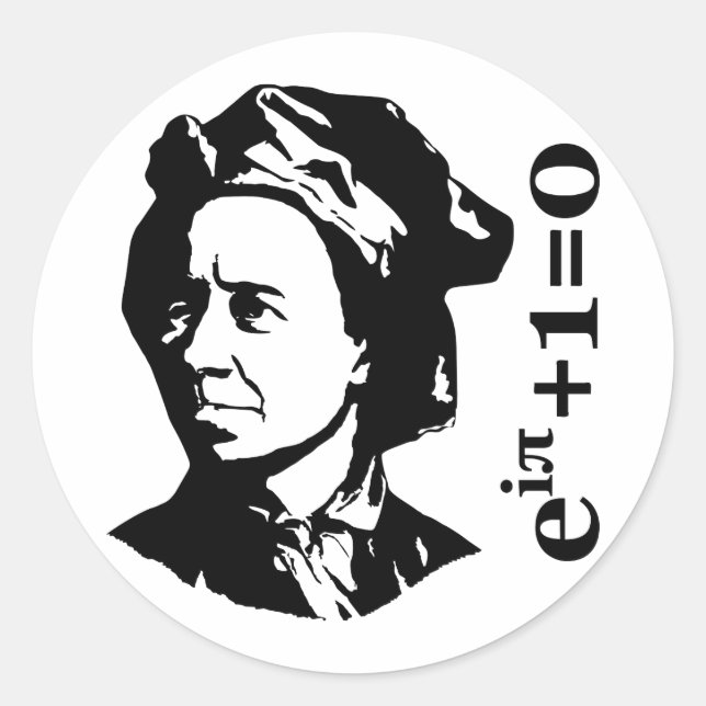 Leonhard Euler Classic Round Sticker (Front)