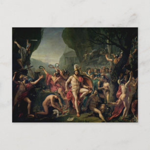 Leonidas at Thermopylae, 480 BC, 1814 Postcard