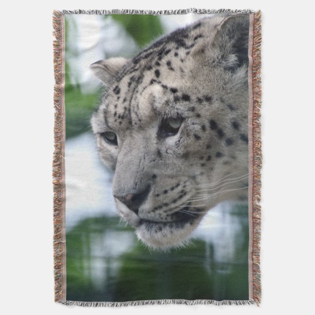 Leopard 003 throw blanket (Front Vertical)