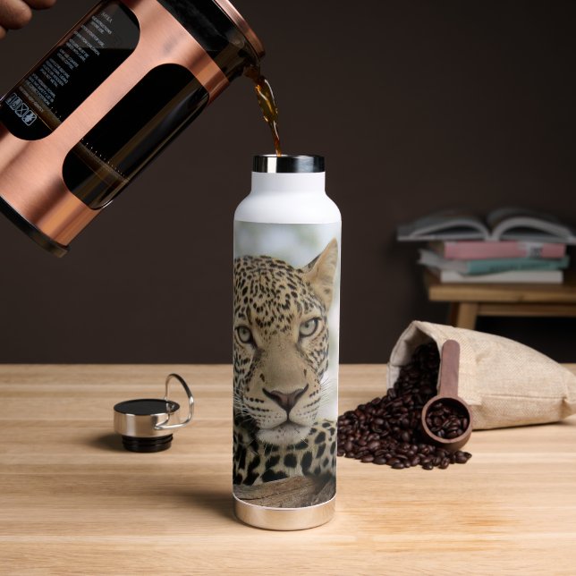 Leopard 22 oz. stainless steel water bottle (Coffee)
