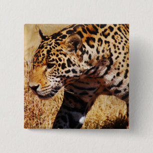 Leopard 2 Inch Square Button