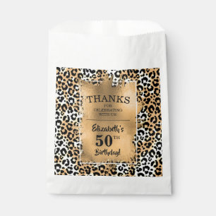 Leopard 50th Birthday Party Favour Bag