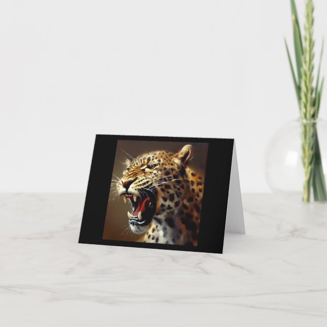 Leopard (5) Wild Cat  Card (Front)