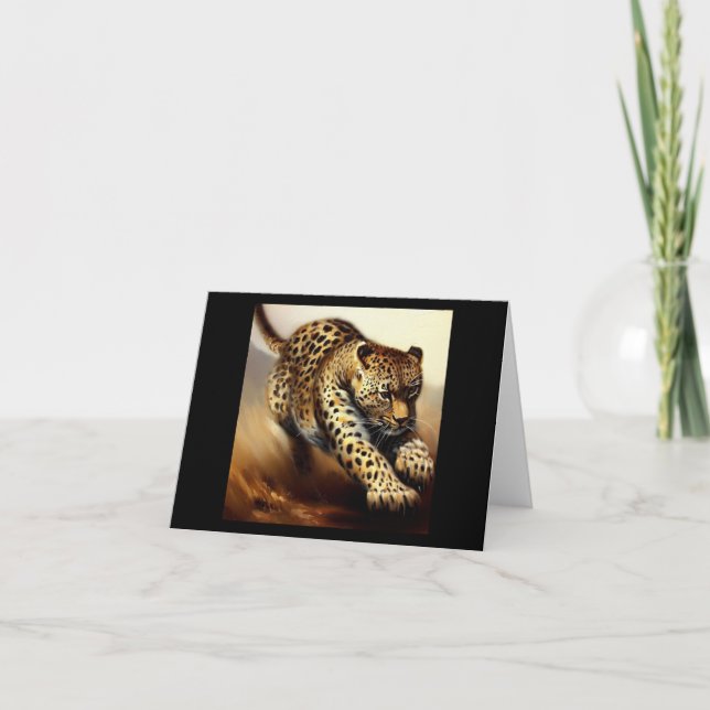 Leopard (6) Wild Cat  Card (Front)