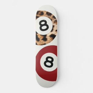 Leopard 8 balle Chic esthétique skateboard Wall Ar