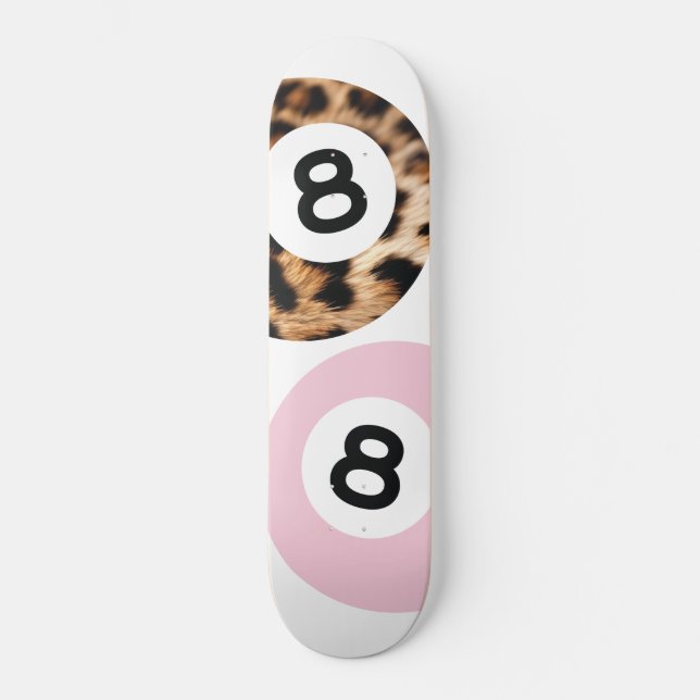Leopard 8 balle Chic esthétique skateboard Wall Ar (Recto)