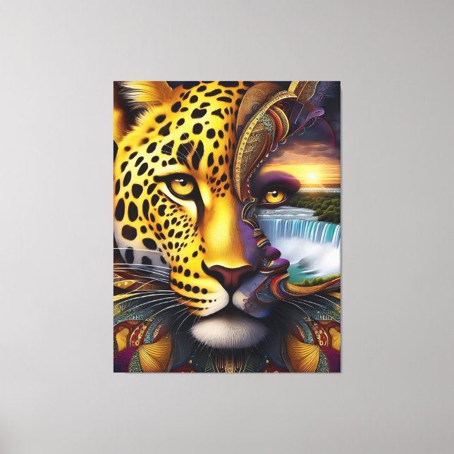 Leopard Abstract Art Canvas Print (Front)