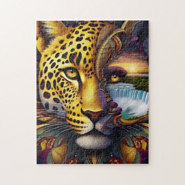Leopard Abstract Art Jigsaw Puzzle (Vertical)