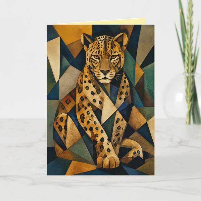Leopard Abstract Greeting Card (Front)