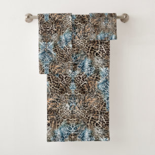 Leopard Abstract Print Towel Set