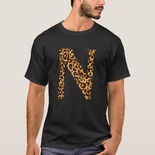 Leopard Alphabet N School Teachers Students Kids T-Shirt