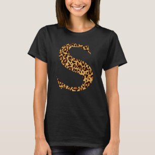 Leopard Alphabet S School Teachers Students Kids T-Shirt