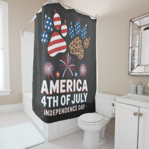 Leopard American Flag Hearts Cute 4th of July