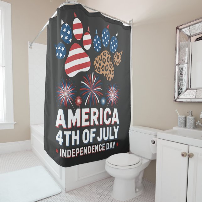 Leopard American Flag Hearts Cute 4th of July (In Situ)