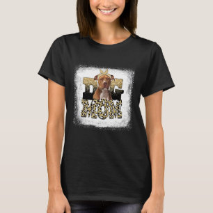 Leopard American Staffordshire Terrier Mom Mother' T-Shirt
