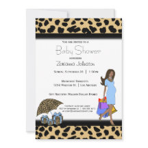 Leopard And Blue Print African American Mommy