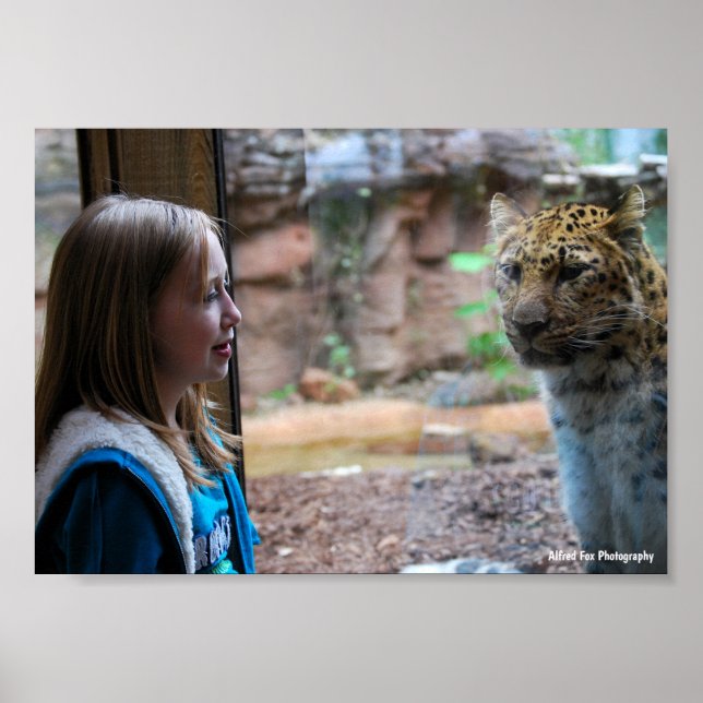 Leopard and Child Portrait Poster (Front)