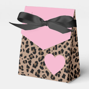 Leopard and Light Pink Party Favor Box