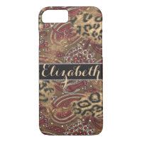 Leopard and Paisley Pattern Print to Personalize