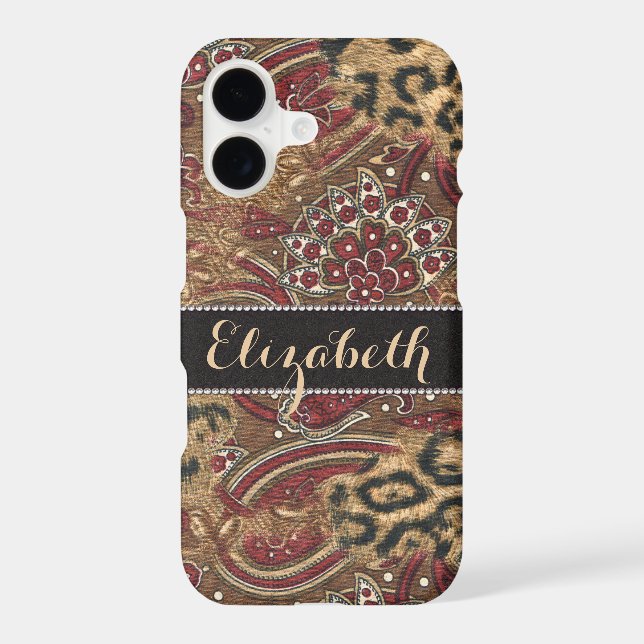Leopard and Paisley Print Personalized (Back)