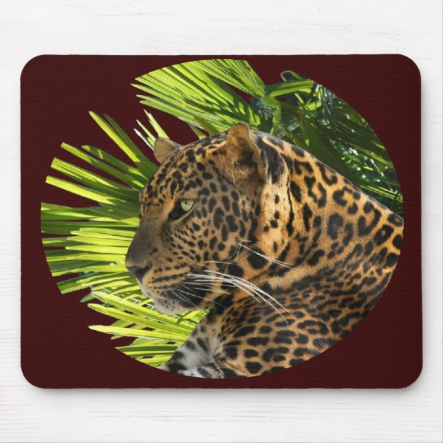 LEOPARD AND PALMS MOUSE PAD (Front)