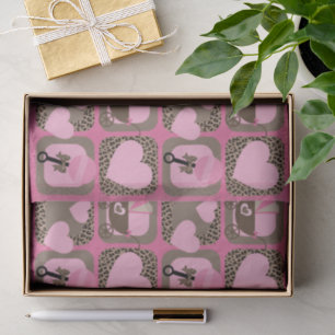 Leopard and Pink Baby Patterned Tissue Paper
