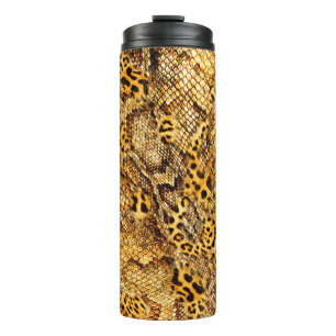 Leopard and snake pattern thermal tumbler