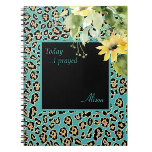 Leopard and Sunflower Custom Prayer Journal