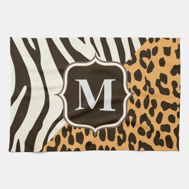 Leopard and Zebra Kitchen Towel (Horizontal)