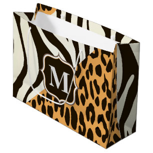Leopard and Zebra Large Gift Bag