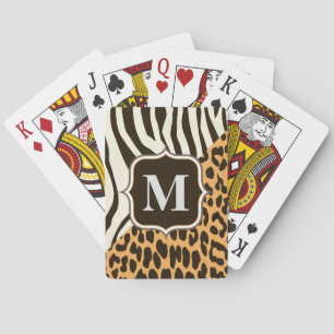 Leopard and Zebra Playing Cards
