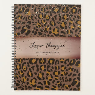 Leopard Animal Brown bronze Parties scintillant mé